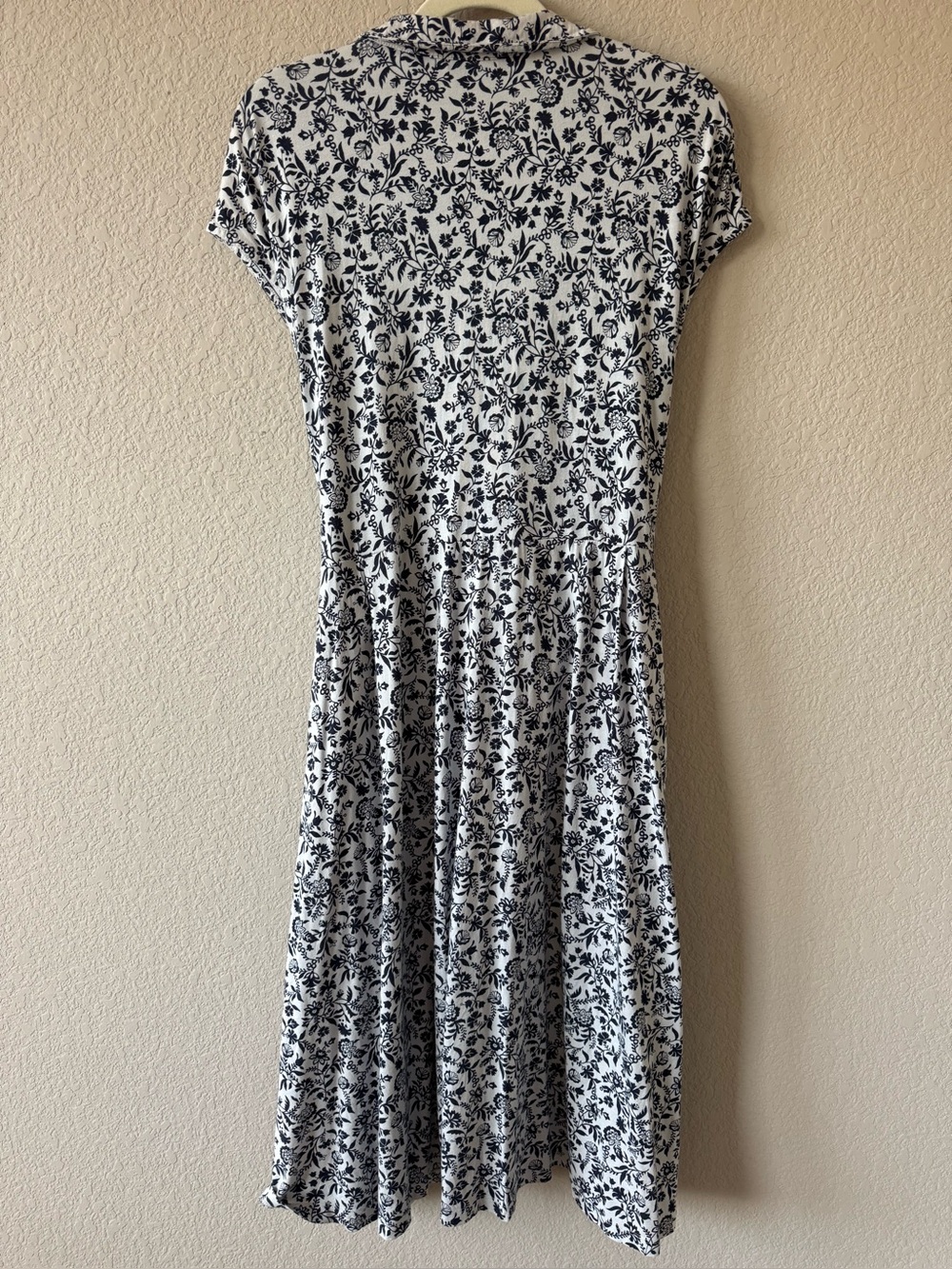 Boden Black and White Floral Midi Shirt Dress 16/18 Long - Picture 10 of 11